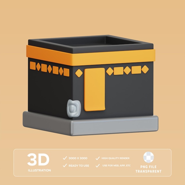 PSD Islamische Kuppel Kakkbah 3D-Illustration