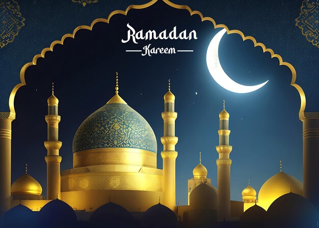 Psd islamisches ramadan kareem grußdesign