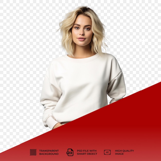 PSD psd jovem adulto vestindo capuz mockup isolado em fundo transparente