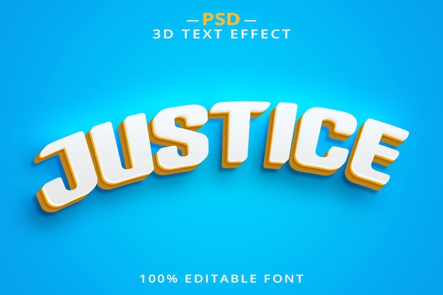 PSD psd justiça 3d efeito de texto editável