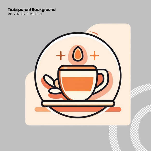 PSD psd kaffee-illustrationselement-symbol isolierte illustration