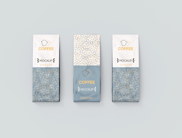 Psd kaffeeverpackung mockup