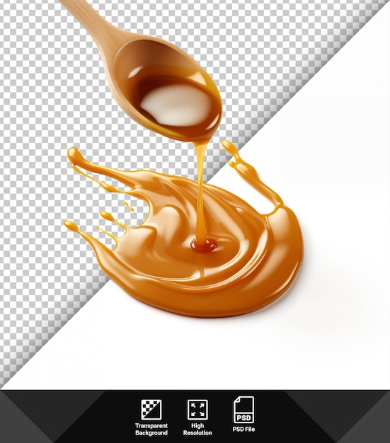 PSD psd-karamell auf transparentem hintergrund