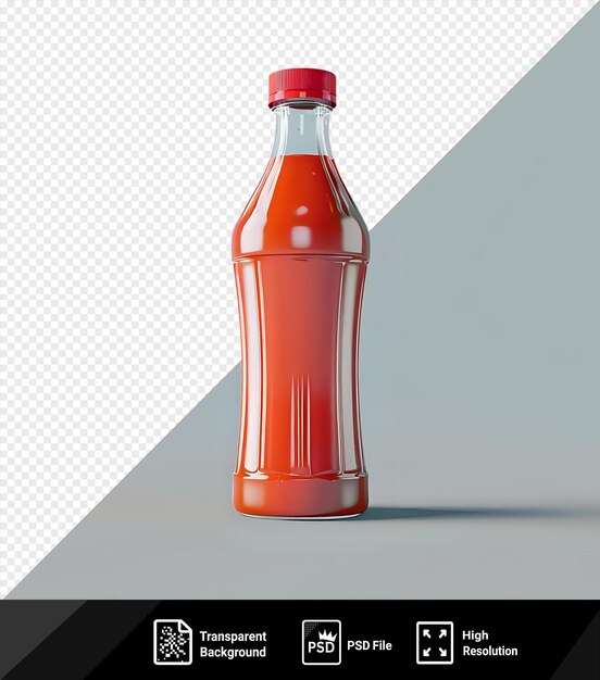 PSD psd-ketchupflasche auf einem isolierten hintergrund mit einem schwarzen schatten png