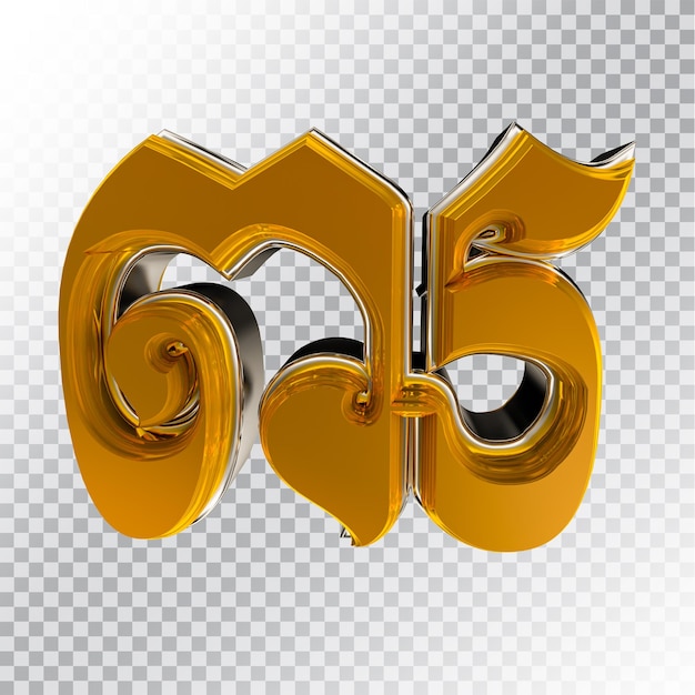 PSD psd khmer 3d texto dorado premium psd