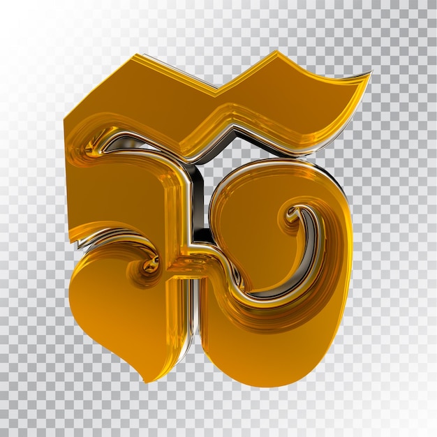 PSD psd khmer 3d texto ouro premium psd