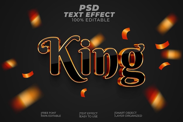 PSD psd king 3d-textstileffekt