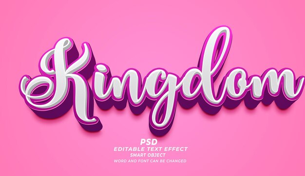 PSD Kingdom 3D bearbeitbare Texteffekte