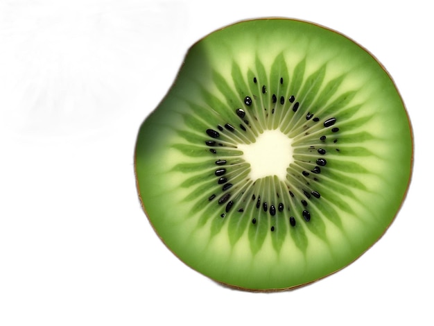 PSD de kiwi sobre un fondo blanco