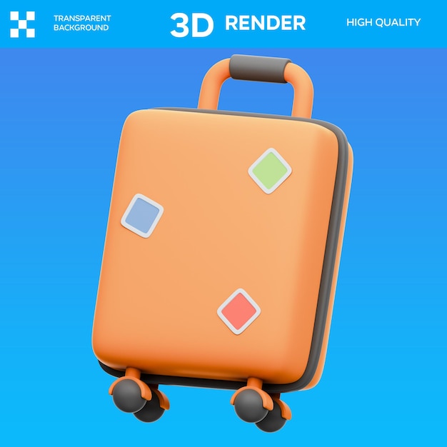 PSD-Koffer 3D-Illustration