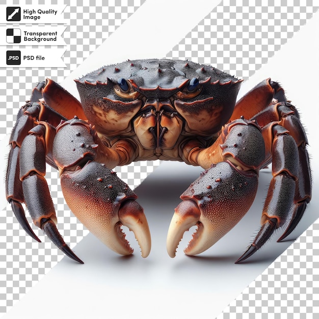 PSD psd-krabbe auf durchsichtigem hintergrund mit bearbeitbarer maskenschicht
