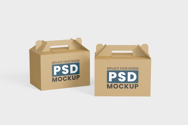 PSD psd-kraftpapier-lebensmittelbox-verpackungsmodell