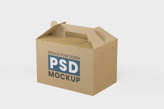 PSD psd-kraftpapier-lebensmittelbox-verpackungsmodell