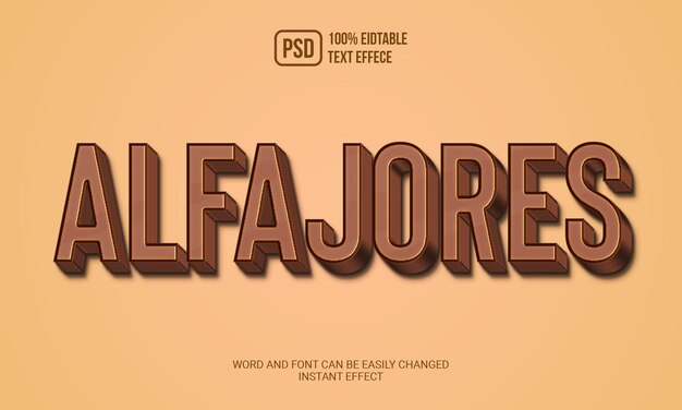 Psd kreativer Alfajores-Texteffekt