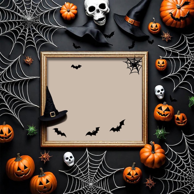 PSD psd kreativer halloween-rahmen-mockup