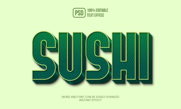 PSD psd kreativer sushi-texteffekt