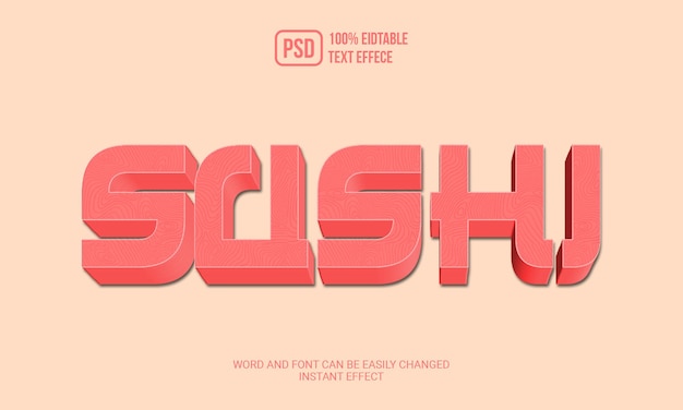 PSD psd kreativer sushi-texteffekt