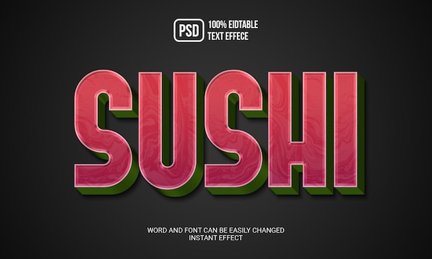 PSD psd kreativer sushi-texteffekt