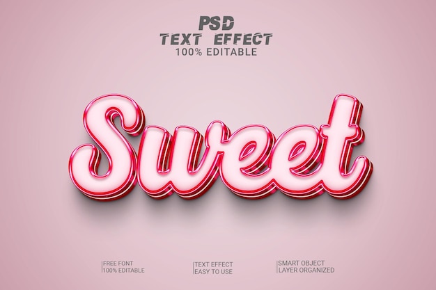 PSD kreativer Textstileffekt süß
