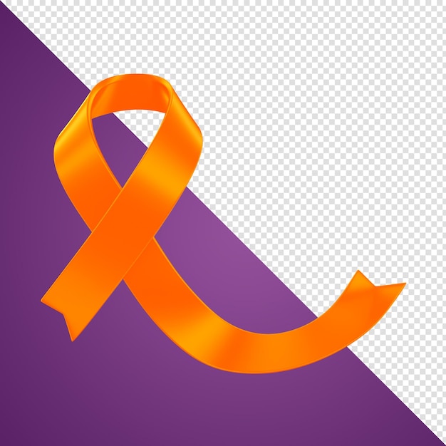 PSD psd laranja fevereiro 3d fita realista prevenção e cuidado da leucemia