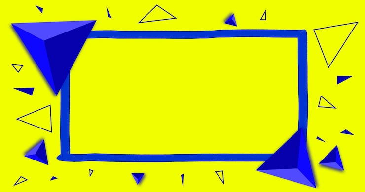 PSD psd latar belakang abstrak memphis, bingkai pada wallpaper desktop horizontal kuning, latar belakang panorama 4k