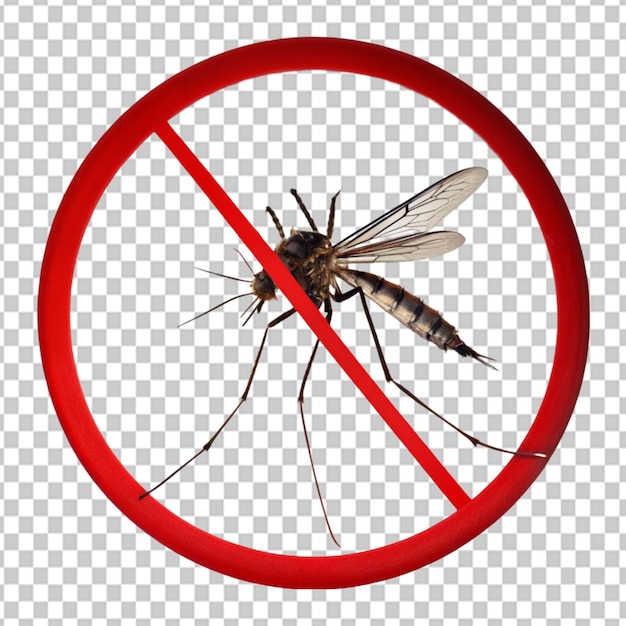 Psd de un letrero de mosquitos en un fondo transparente