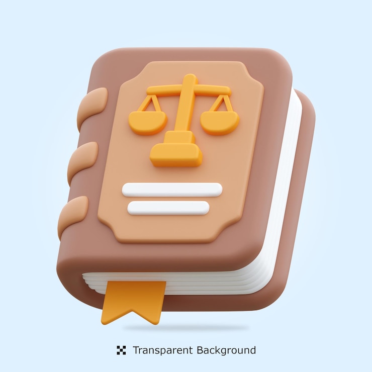 PSD psd, libro de leyes, icono 3d