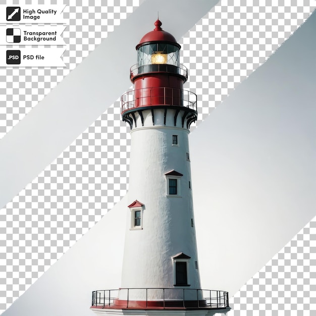 PSD lighthouse on the coast on transparent background with editable mask layer