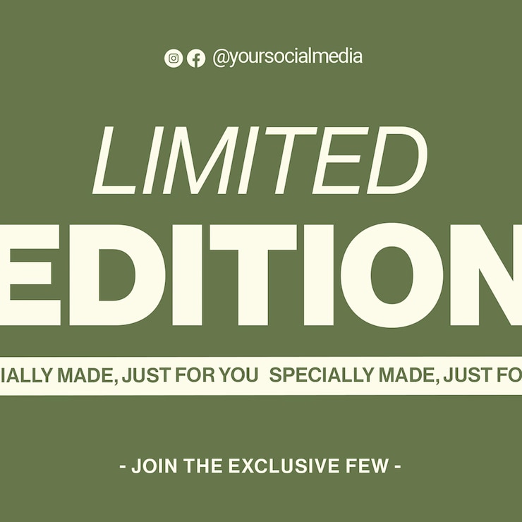 PSD psd limited edition fashion store promotional design for social media and instagram post template