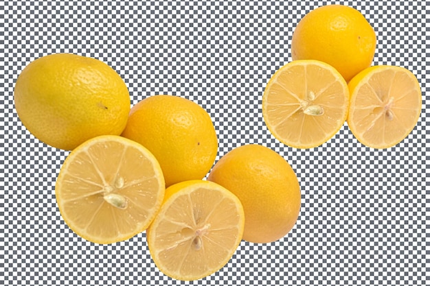 PSD Limoni isolati su sfondo trasparente