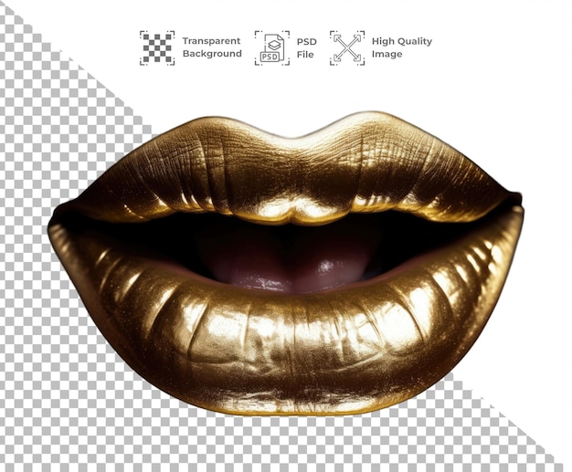 PSD Lips de Ouro Isolados