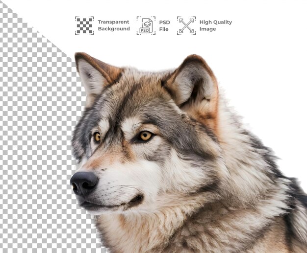 PSD psd lobo isolado em fundo transparente