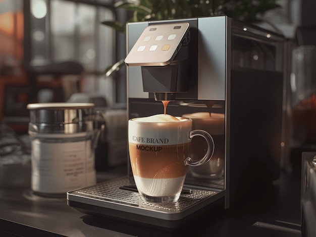 PSD psd-logo-mockup für kaffee- und glasbecher