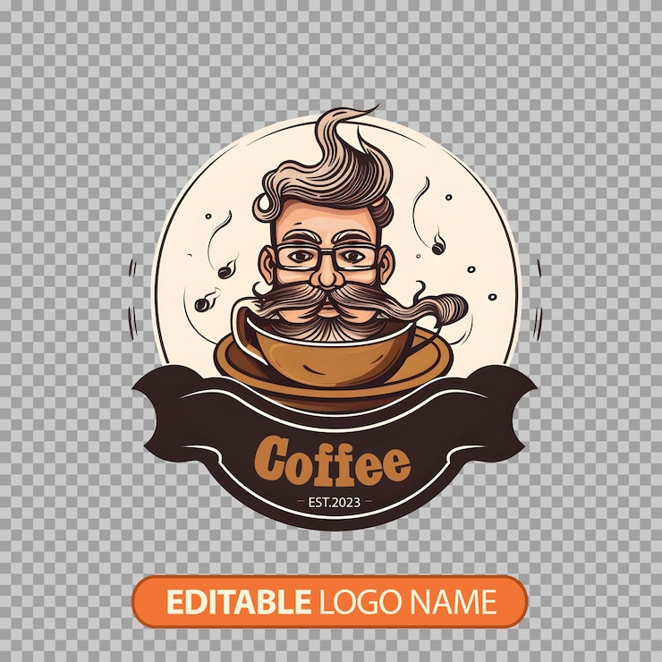 PSD psd logotipo da cafeteria