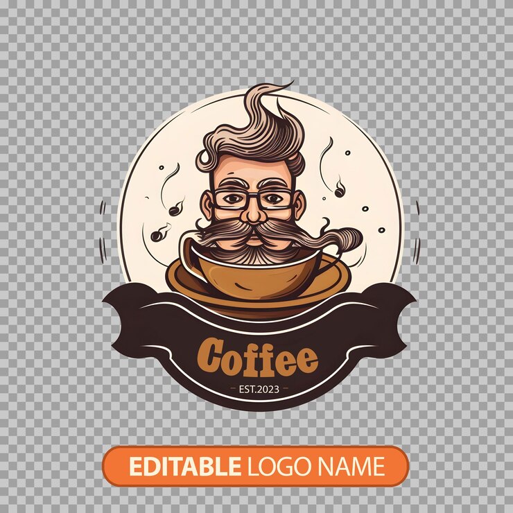 PSD psd logotipo da cafeteria
