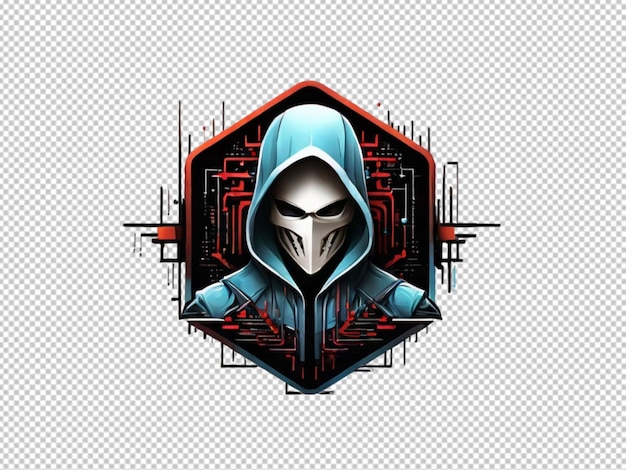 Psd de un logotipo de hacker