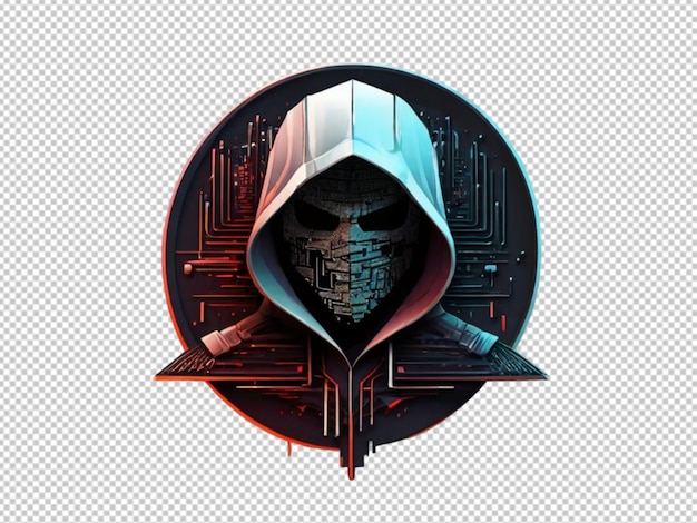 PSD psd de un logotipo de hacker