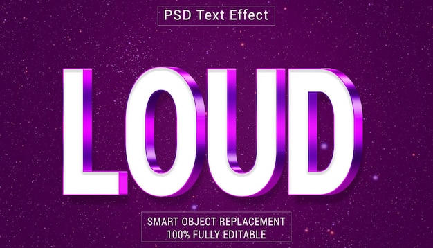 PSD Loud-Logo-Text-Stil-Effekt