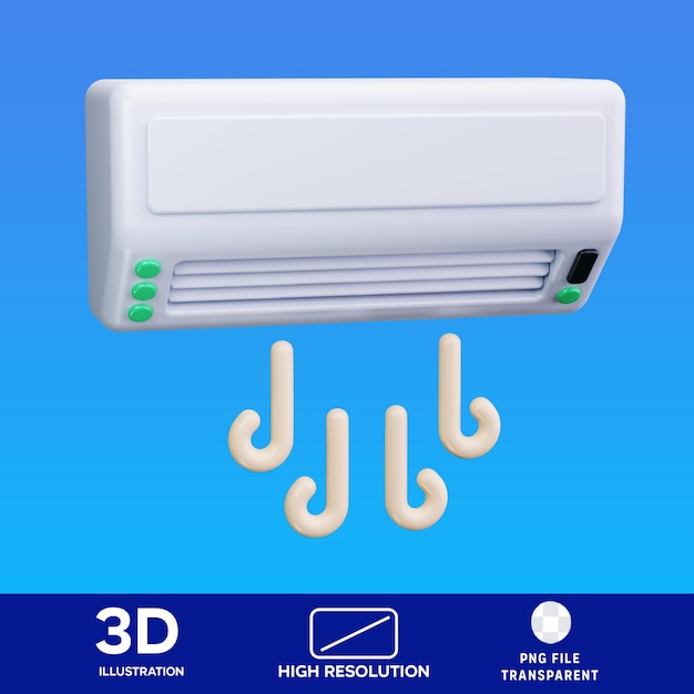 PSD-Lüftungskonditionierer 3D-Illustration