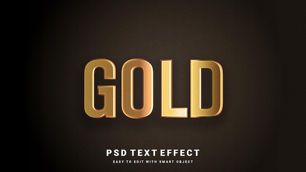 PSD psd luxuoso efeito de texto em ouro