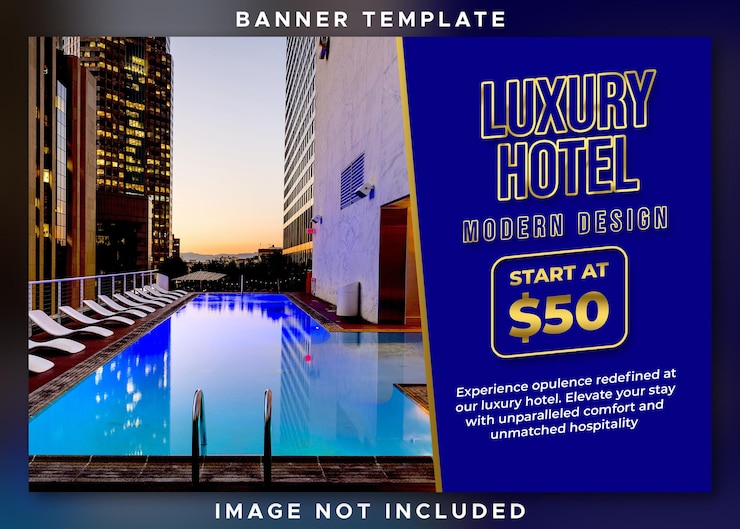 PSD psd luxury hotel social media banner template