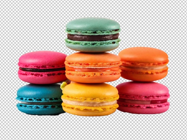 PSD psd macarones png en un fondo transparente