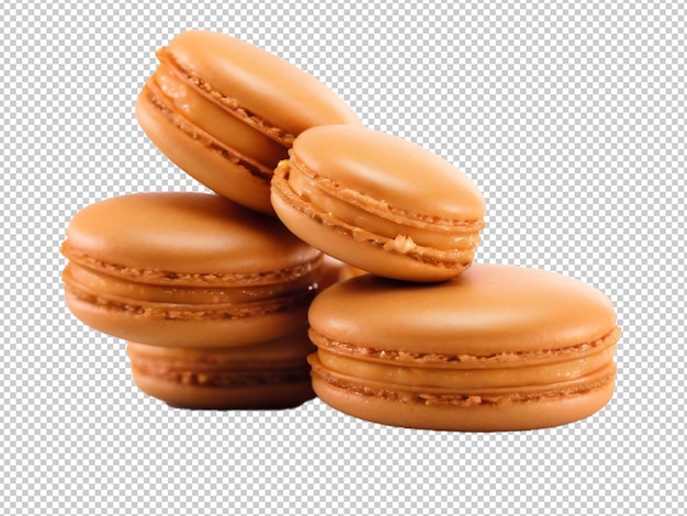 Psd macarons png em um fundo transparente