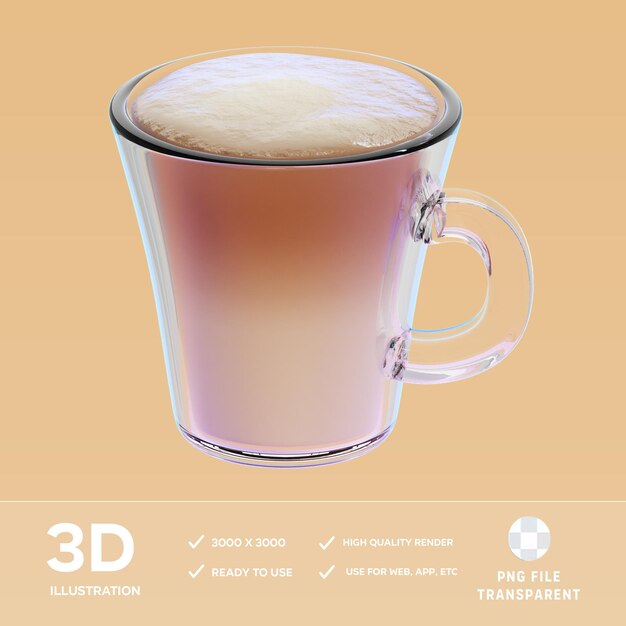 PSD Macchiato 3D-Illustration