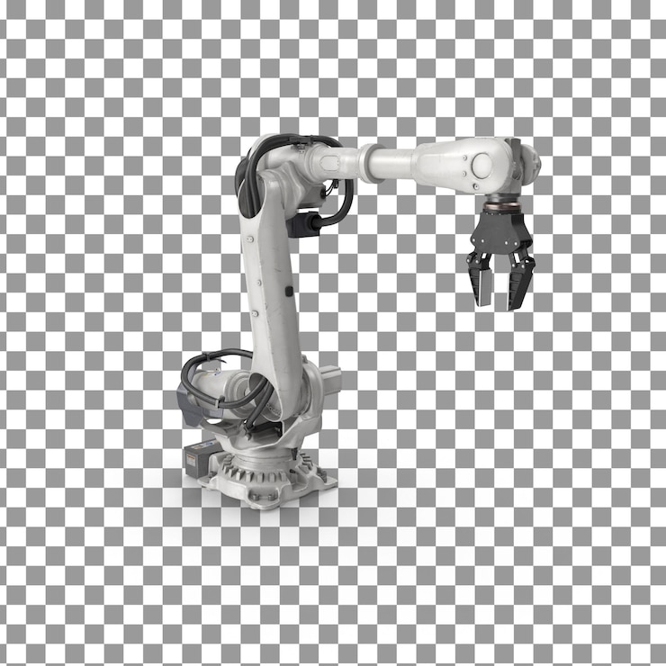 PSD psd machanical arms on isolated and transparent background