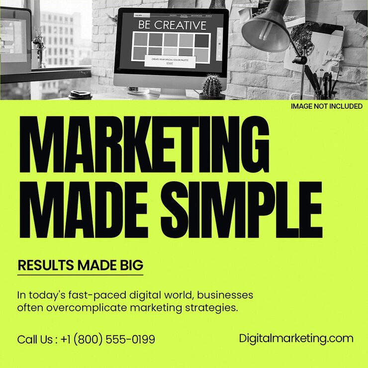 PSD psd make it simple by digital marketing design for social media and instagram post template