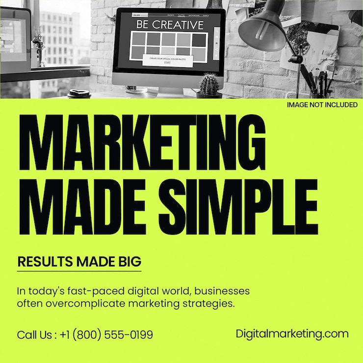 PSD psd make it simple by digital marketing design para mídias sociais e modelo de postagem do instagram