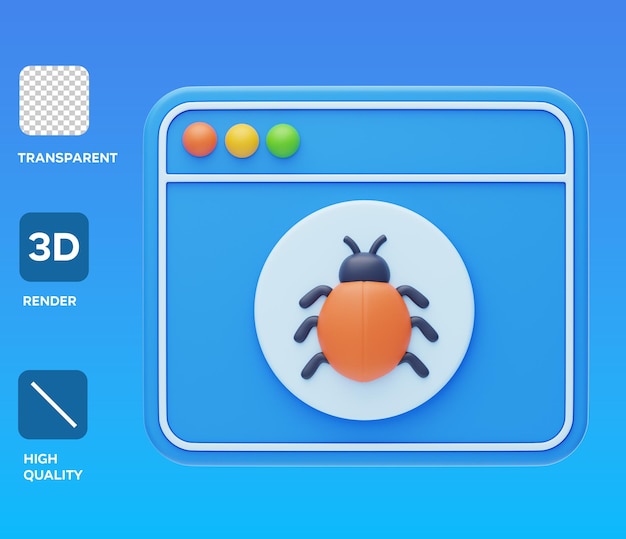 psd malware 3d illustration