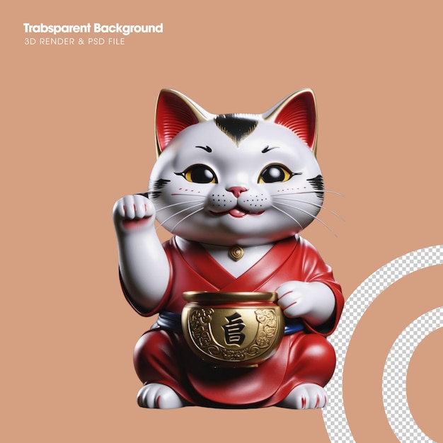 Psd maneki neko isoliert