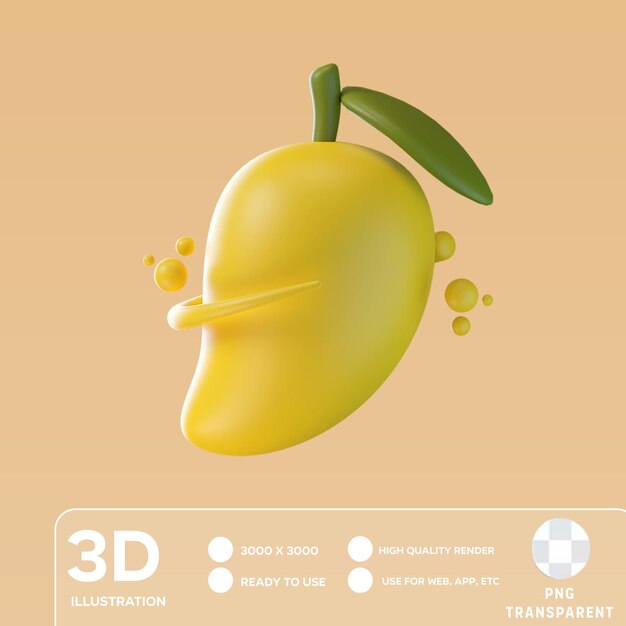 PSD psd mango 3d-illustration